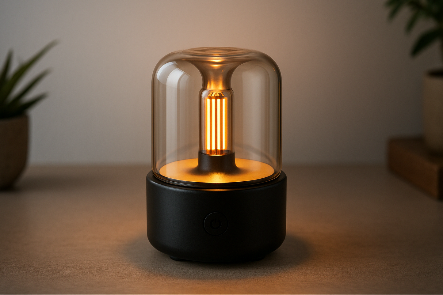 Electric aroma diffuser with USB charging port and LED lighting