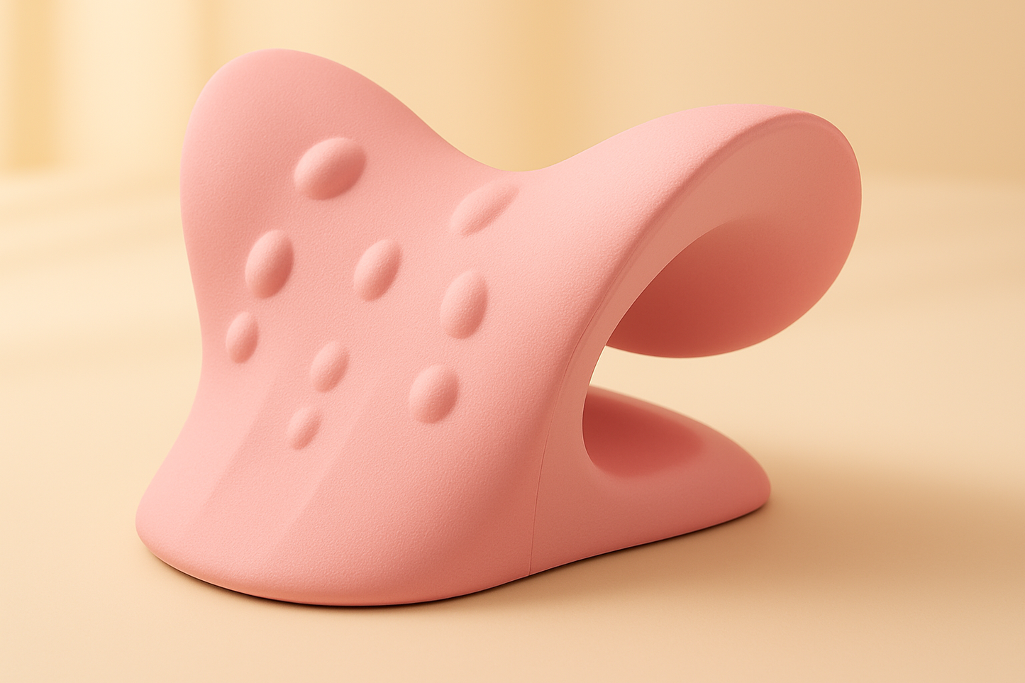 Pink chiropractic neck alignment pillow 