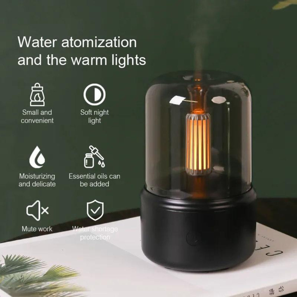 Electric diffuser with multiple LED color options for mood lighting